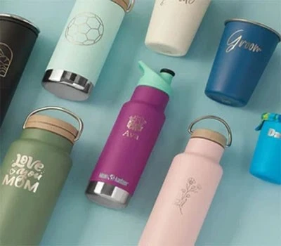 Laser engraving on stainless steel cups and bottles Laser engraving on stainless steel cups and bottles